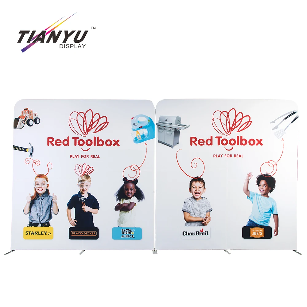 Tianyu Портативный Телескопический тканевый Алюминиевый дисплей рекламный баннер сверхпрочная стойка для фона свадебных торжеств