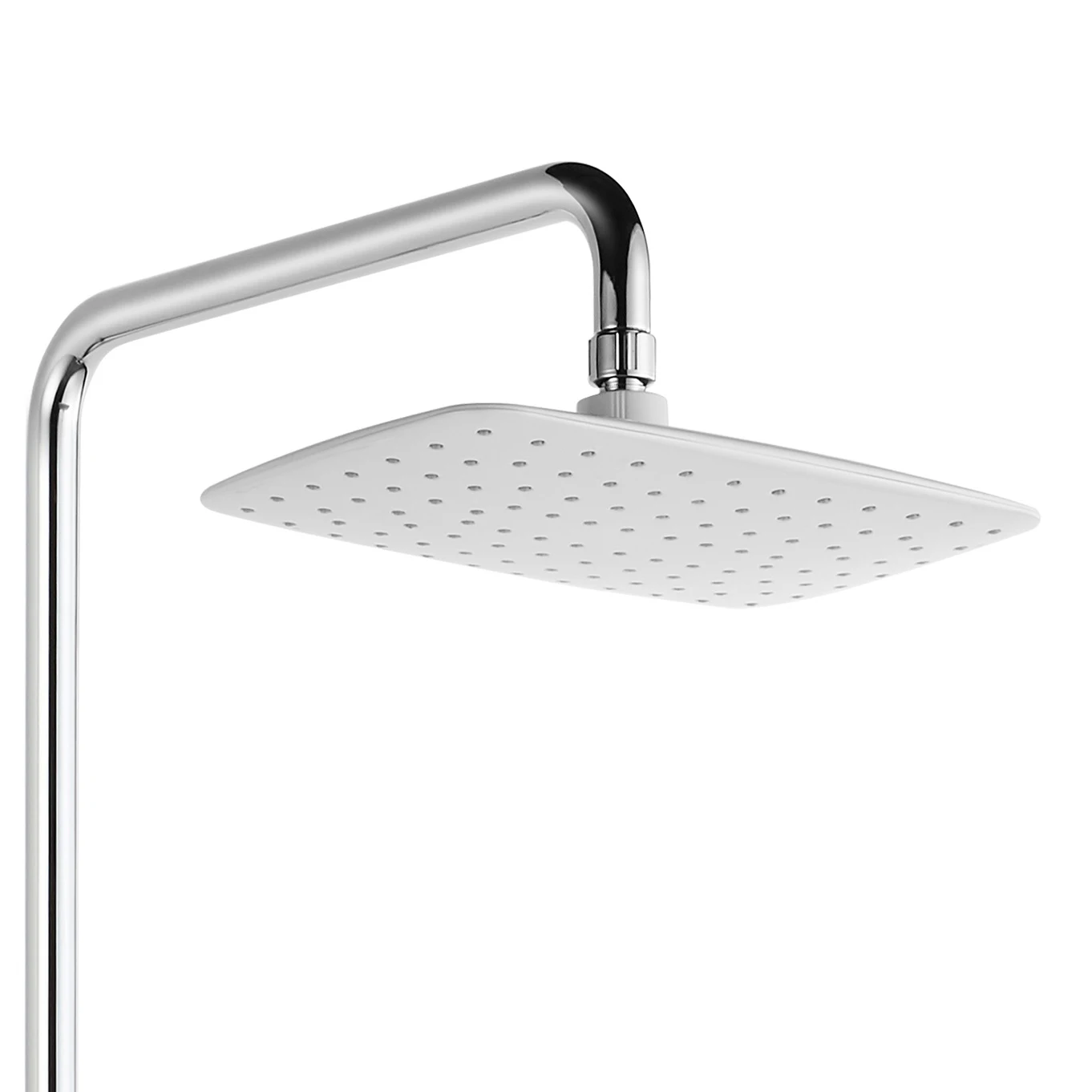 2021 Unique Brass hot and cold Rain Shower Set Polished Chrome With White rock plate Bathroom Shower Mixer set