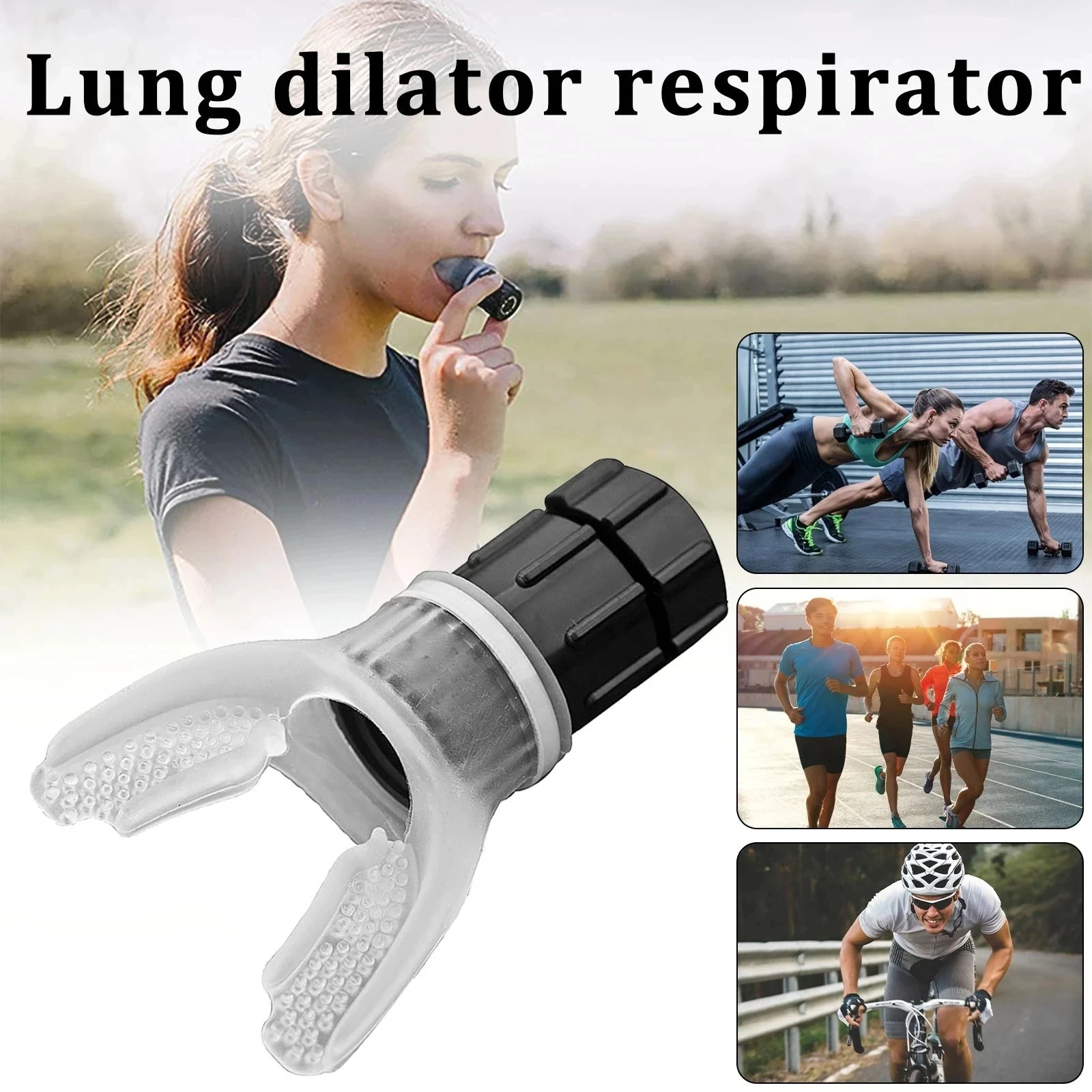 Breathing Trainer Exercise Lung Trainer Silicone Mouthpiece Exercise Training Equipment For Household Healthy Care Accessories