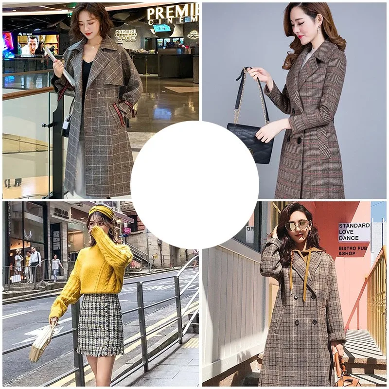 Винтажное осенне-зимнее плотное пальто в британском стиле, блейзер, костюмы, шерстяная ткань, шерстяная клетчатая ткань