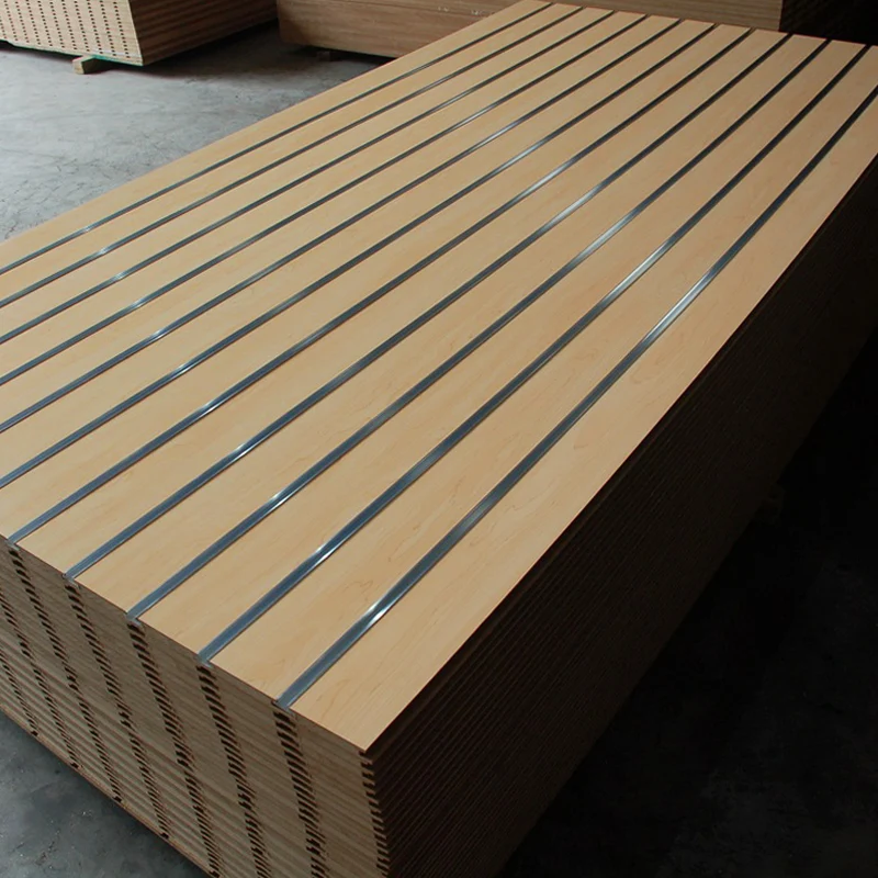 MDF melamine Yellow faced slat board for retail displays
