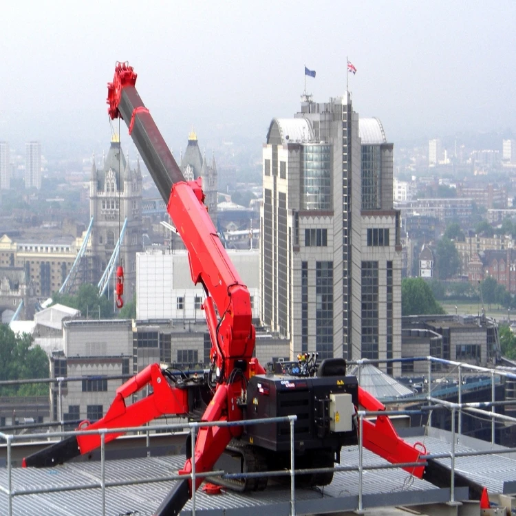 8t Knuckle Boom Mini Unic Telescopic Crawler Lifting Crane 8 Ton Spider Crane 17M Lift Height Mobile Crane Lifting Equipment