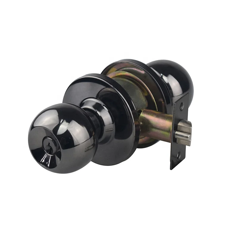Cylindrical Knodset Security Door Lock Style Entrance Lockset Entrance latch  Round Turn bedroom door knobs for interior doors