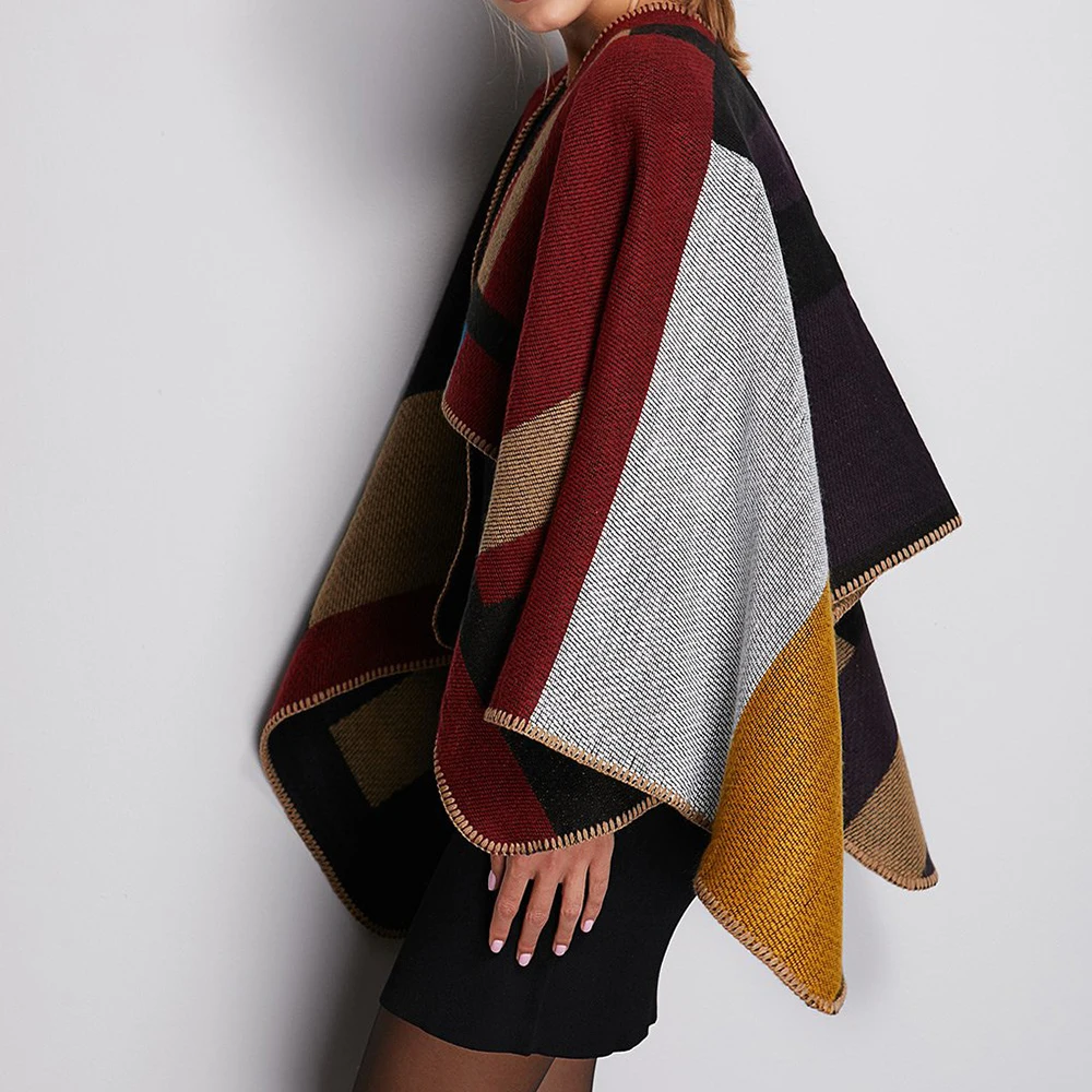 High Quality New Style sweater Fashion Knitting Winter Poncho Women