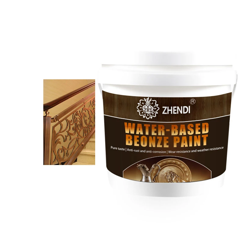 Waterproof Weather Resistant Outdoor Metallic Paint Waterborne Copper Foil Paint Furniture Handicraft Coating