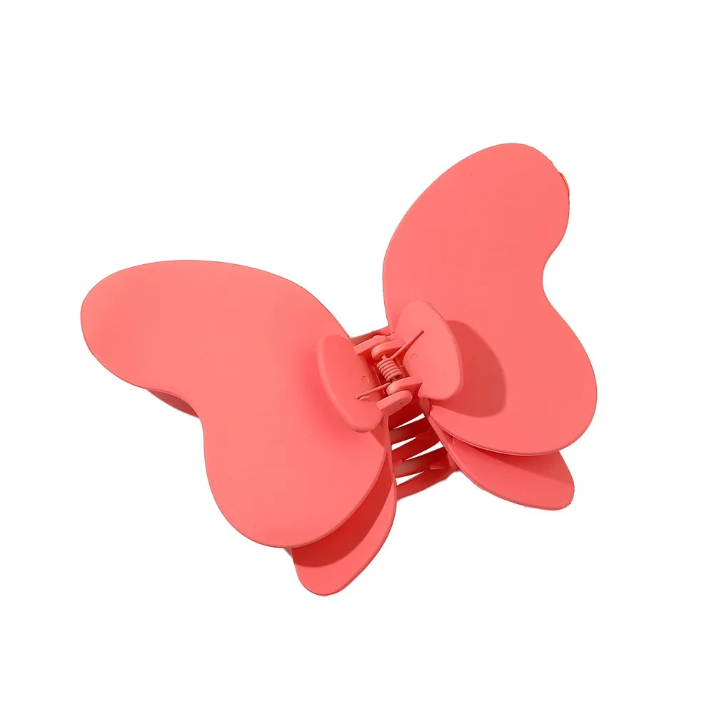 Wholesale Fashion 16cm Oversized Butterfly Double Layers Claw Clamp 3D Plastic Hair Clips Girls Candy Colors Jaw Clips