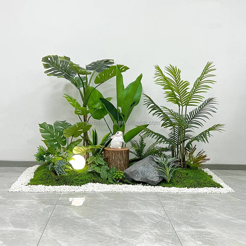 landscape artificial plants high quality artificial green wall vertical plants leaves for landscaping decoration