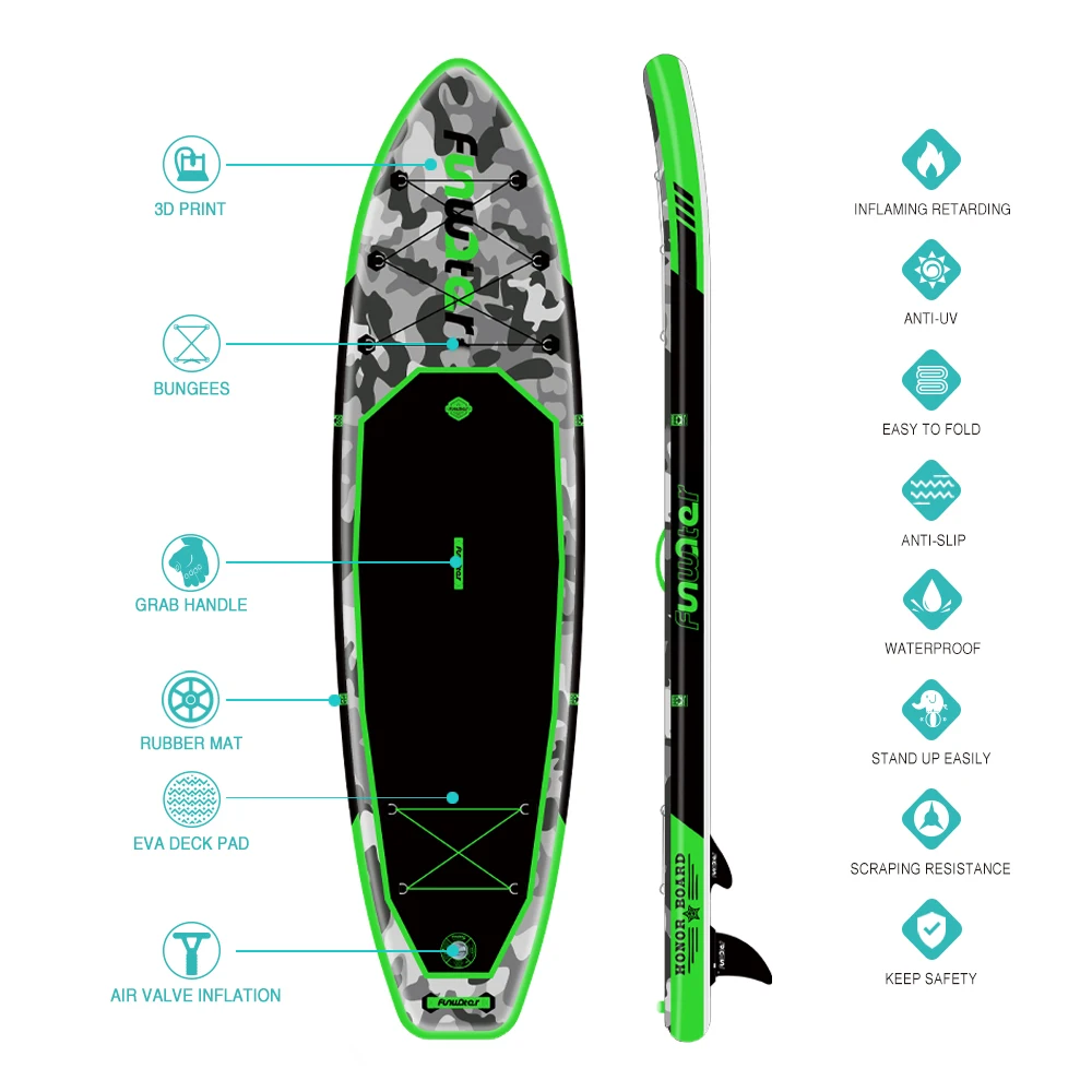 AU Free Shipping sup stand up paddle inflatable board standup surfboard surf