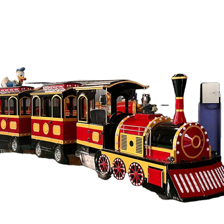 Cheap Prices Attraction Amusement Park Used Electric Train Set Kids Rides On Trackless Trains for Kids for Backyard