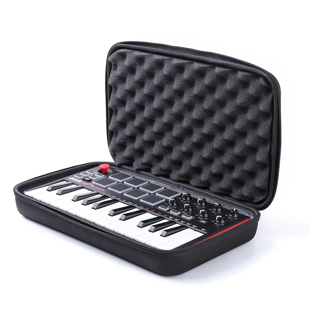 Recording Equipment Travel Hard Case for 25 Key Mini Akai Professional Mpk Midi Controller and Accessories