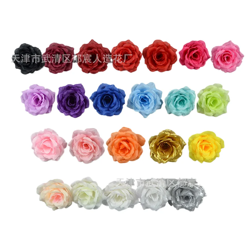 Simulation 10cm rose flower wedding background wall road ball arrangement for silk cloth head