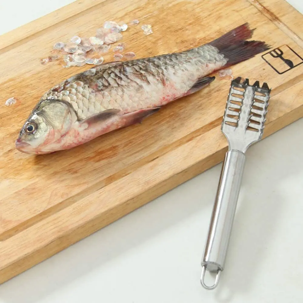 Stainless Steel Fast Cleaning Fish Scale Peeler Fish Scaler Scraper Fish Skin Remover Tools