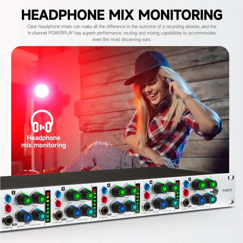 Юрх Новый PH600 Профессиональный стеллаж для выставки товаров студийный этап аудио 6-канальный высокой мощности наушники смешивания и