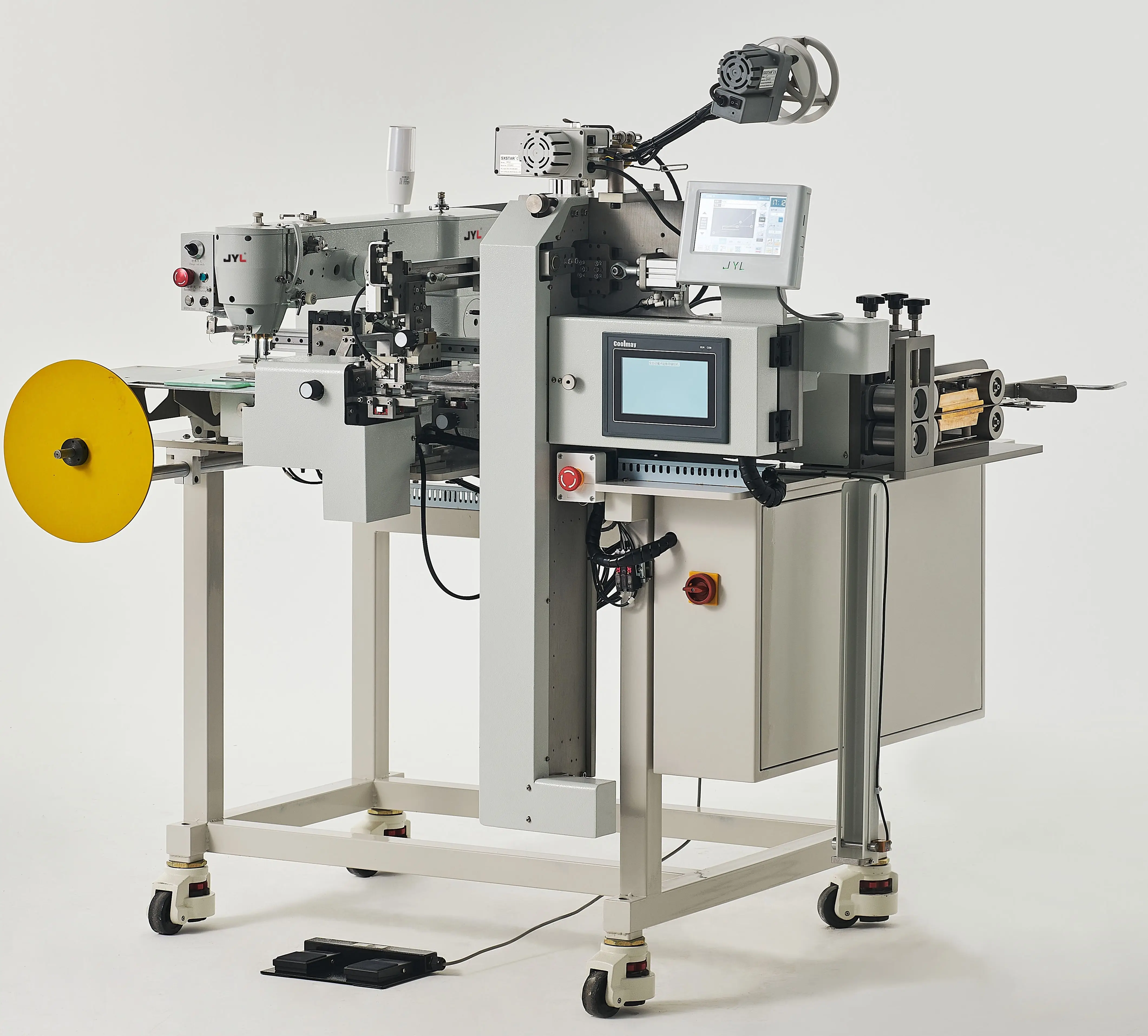 JYL-M3020G-MST Лучшая цена промышленных компьютеризированная шляпа лента-липучка «magic tape» заправляется и нарезается узор швейная машина