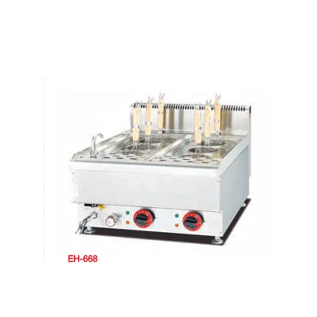 Popular Counter Top Gas Pasta Cooker/Commercial Noodle Cooker with 6 Baskets/Gas Pasta Cooker