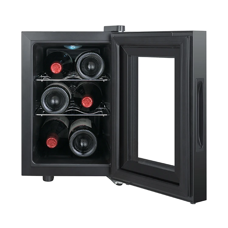 Заводской заказной домашний горизонтальный современный охладитель вина 6 бутылок с полупроводниковым охлаждением