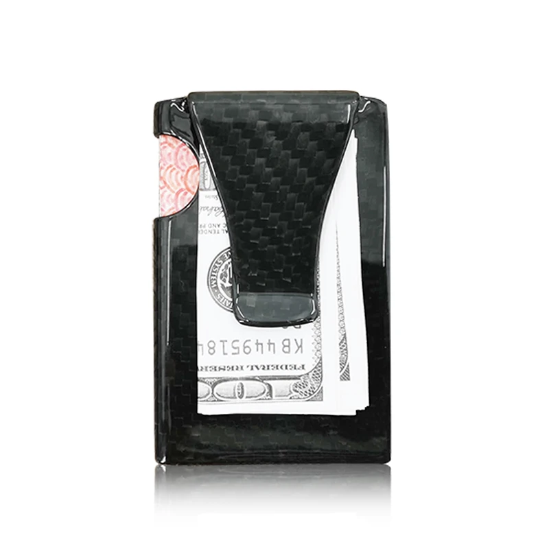 carbon fiber money clip wallet card holder