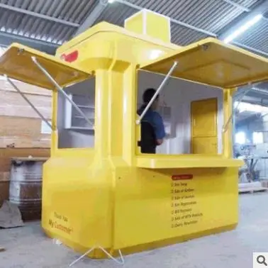 Уличный съемный киоск из стекловолокна для уличных магазинов