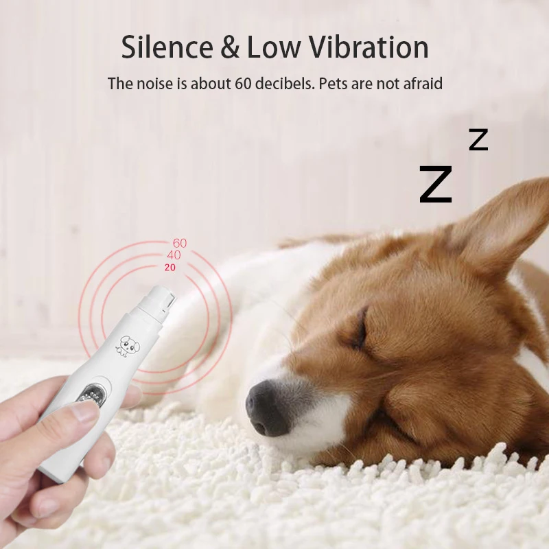 Hot Selling Portable Professional Dog Cat Electric Pet Nail File Trimmer Grinder Pet Cleaning