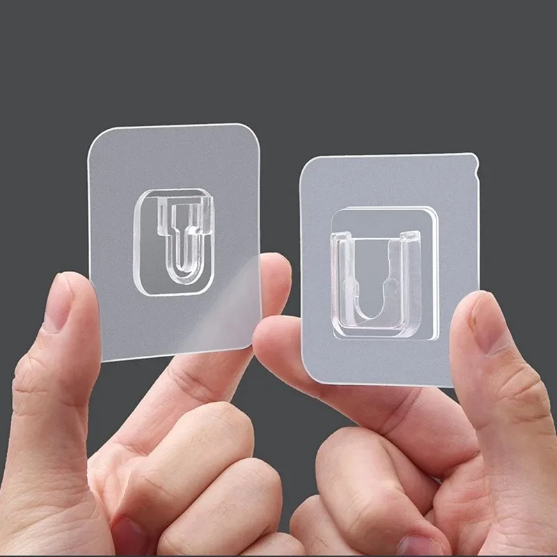 Multi-Purpose Hooks Double-sided Adhesive Wall Hooks Waterproof Clothes Hats Towel Hooks