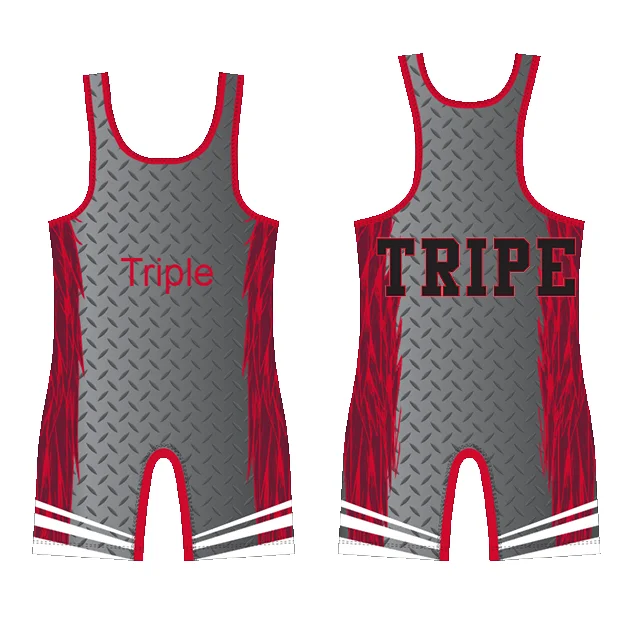 wholesale  cheap usa custom sublimation men low cut wrestling singlet