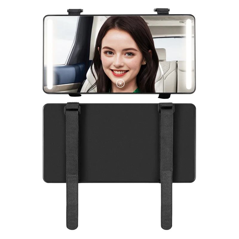 visor tinkering  car vanity mirror rearview with led light vanity with lights customization logo car accessories copilot pro sun