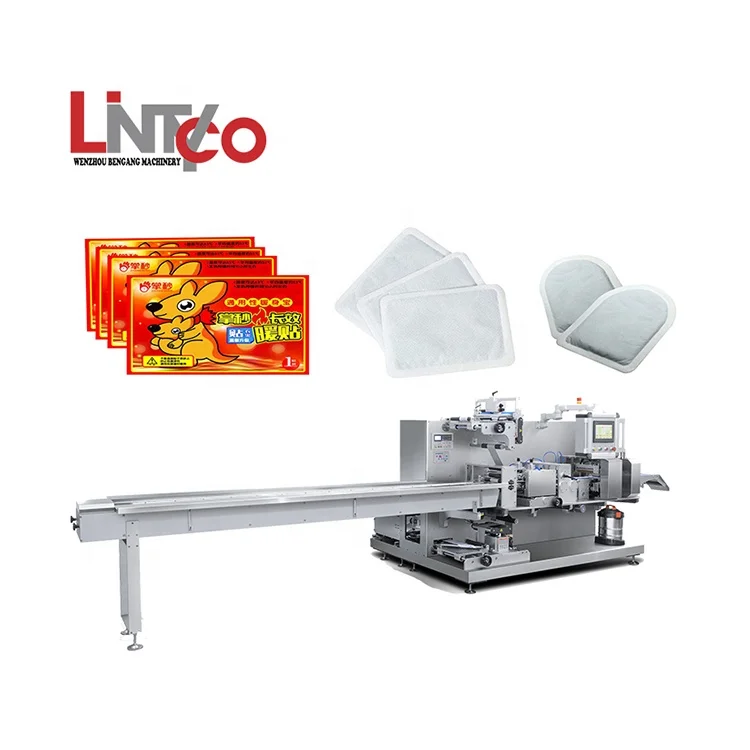 Automatic four side sealing patch/pad/plaster medical gauze bandage packing machine with easy tear