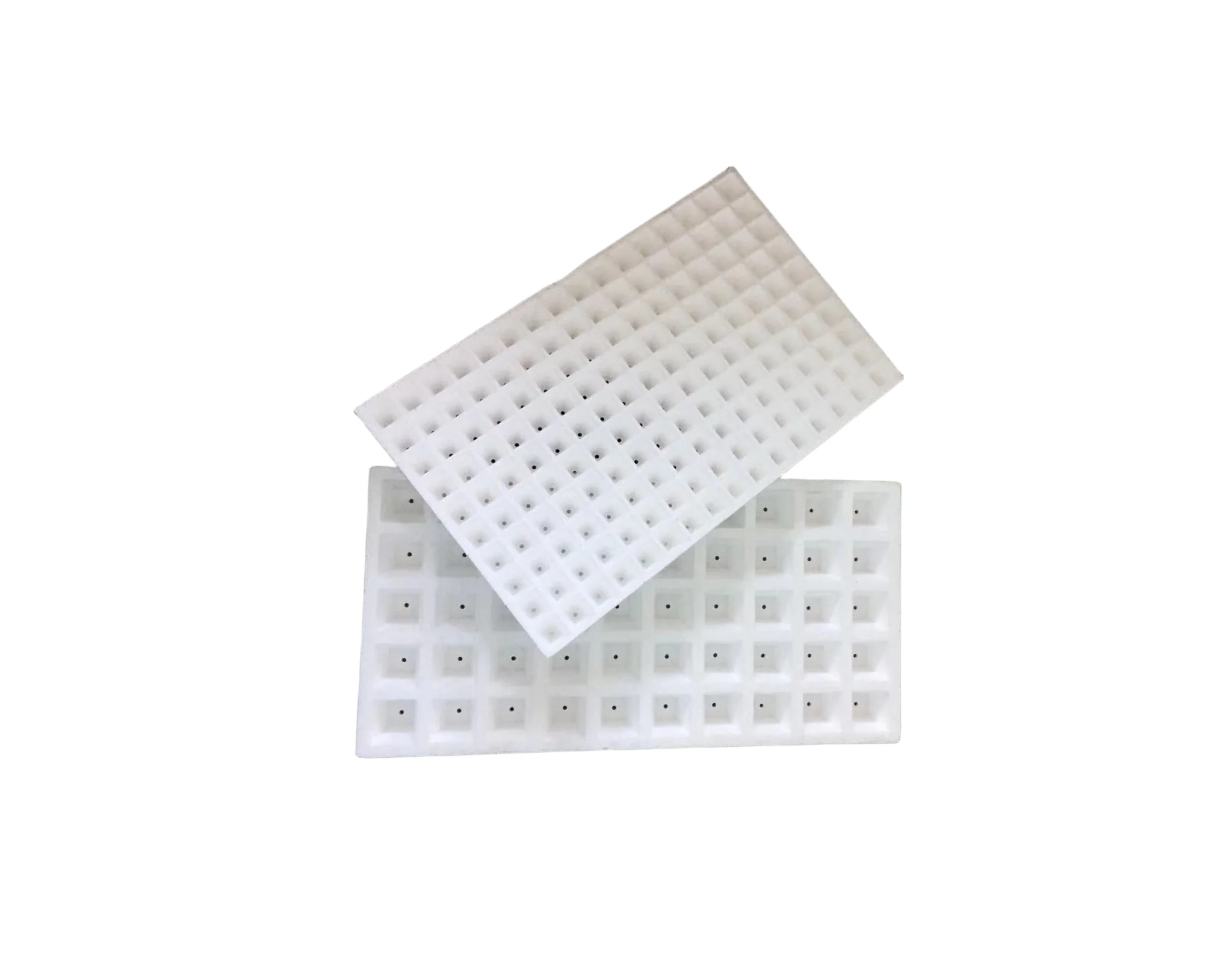 White Foam propagation tray seed germination tray rice seedling tray with 21,32,50,72,105,128,200 cells