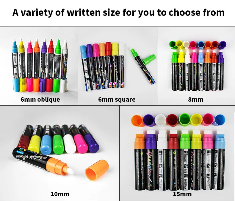 
Multiful color 6mm marker pen that glow in the dark liquid fluorescent pen 