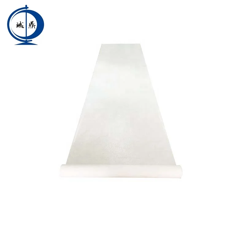 PE Film Laminated Adhesive Glue Back Carpet Cover Waterproof White Felt Nonwoven Fabric Rolls