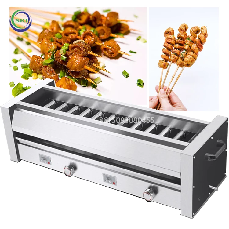 Portable Barbecue Kebab Making Machine Chicken Grill Machine Gas Kebab Machine