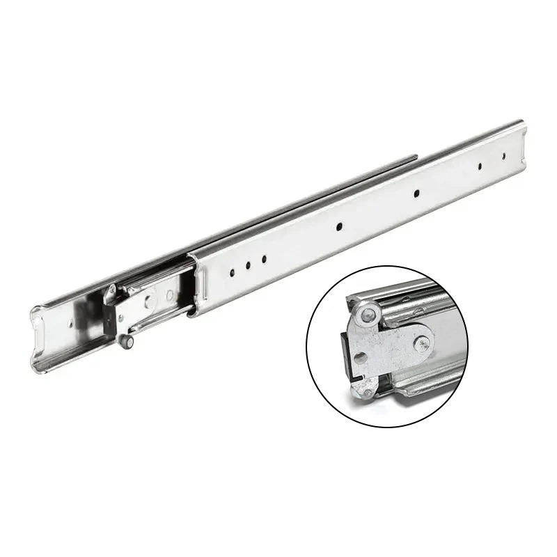 High quality 35mm telescopic Channel Ball Bearing slide Cabinet slide rail With small wheels