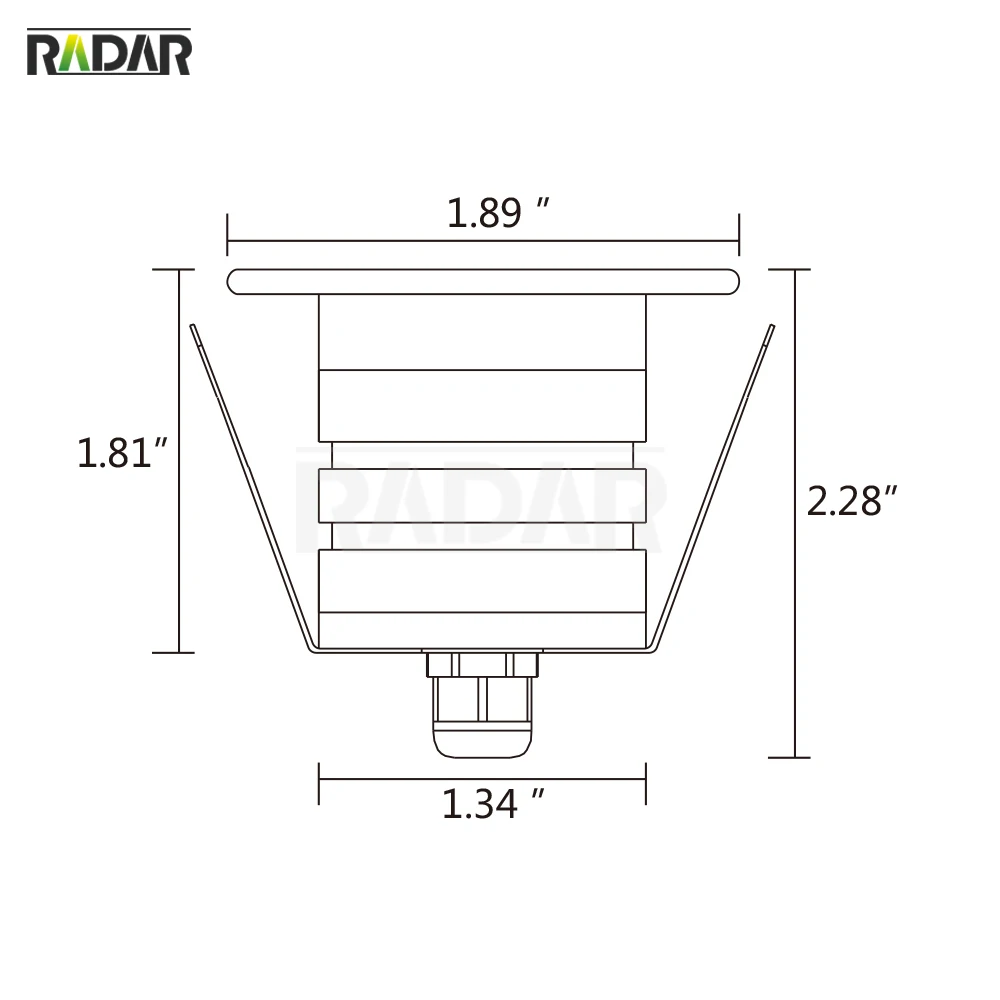 RGL-W6814 Round Led Outdoor Deck Light Low Voltage Landscape Lights for Garden Lighting With Factory Sales