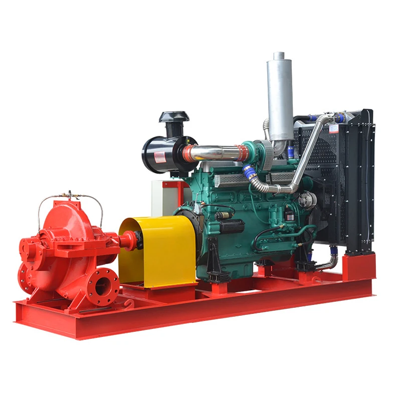 A new type of horizontal diesel engine driven water pump industrial double suction fire pump