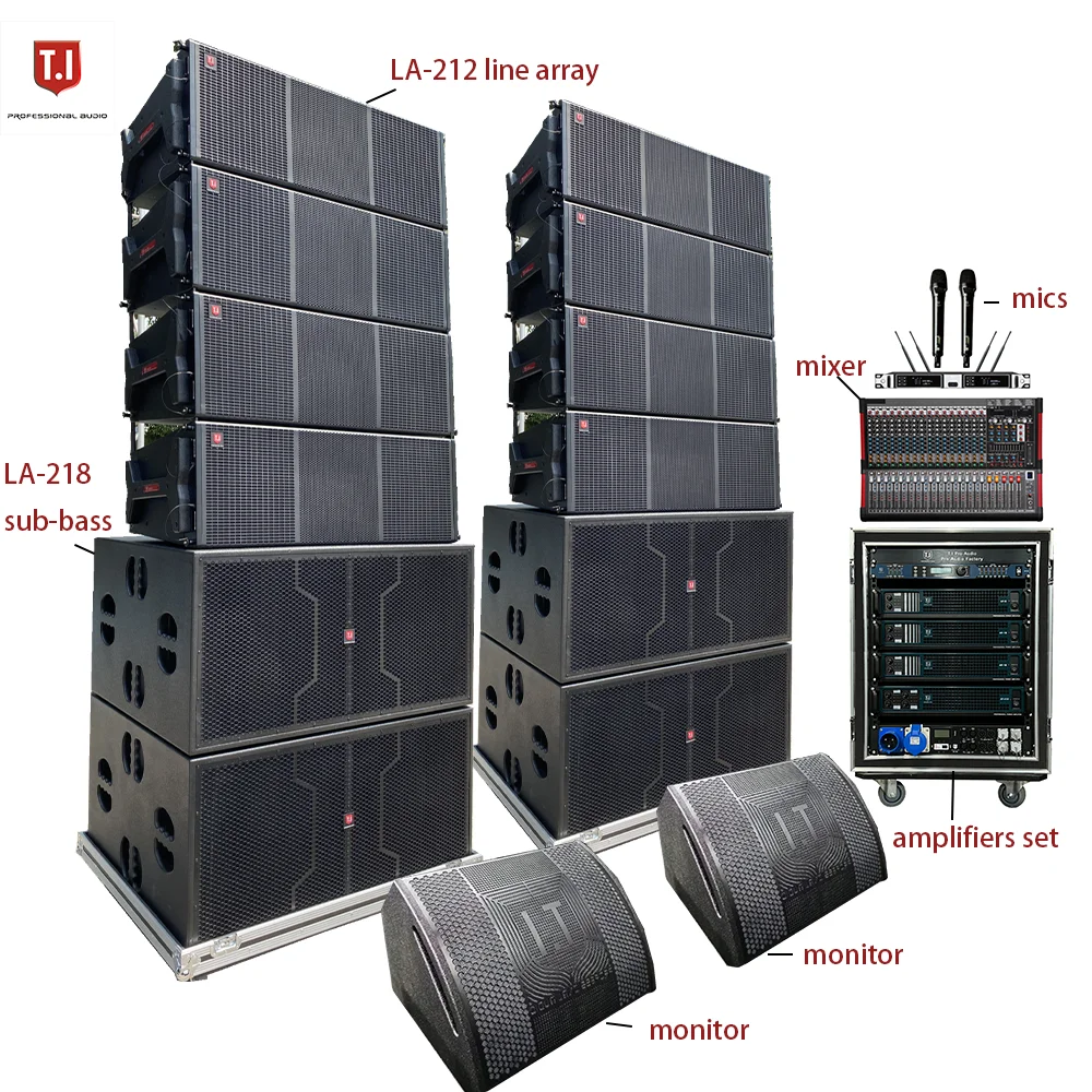 Customization sound equipment/amplifiers/speaker audio system double 12 inch three way passive line array speakers