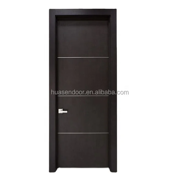 MDF PVC film laminated  internal room solid wooden door