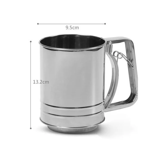 500 мл из нержавеющей стали сетка фильтр грубой очистки поворотная рукоятка для просеивания муки с 2 провода видео-телефон двери перемешивающего устройства