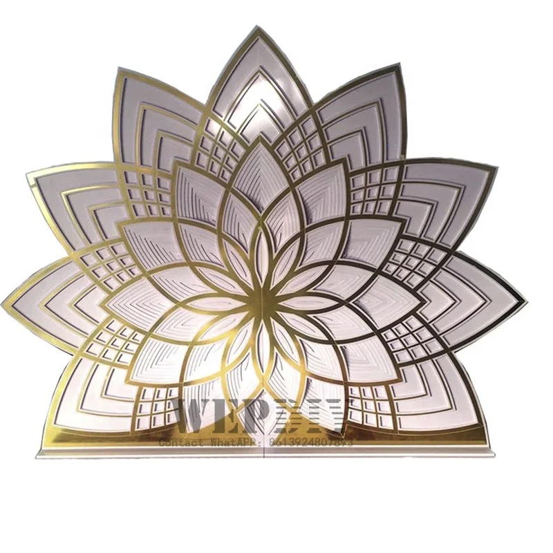 New wedding PVC lotus background board screen stage props wedding screen hotel lobby background wall stage decoration wall