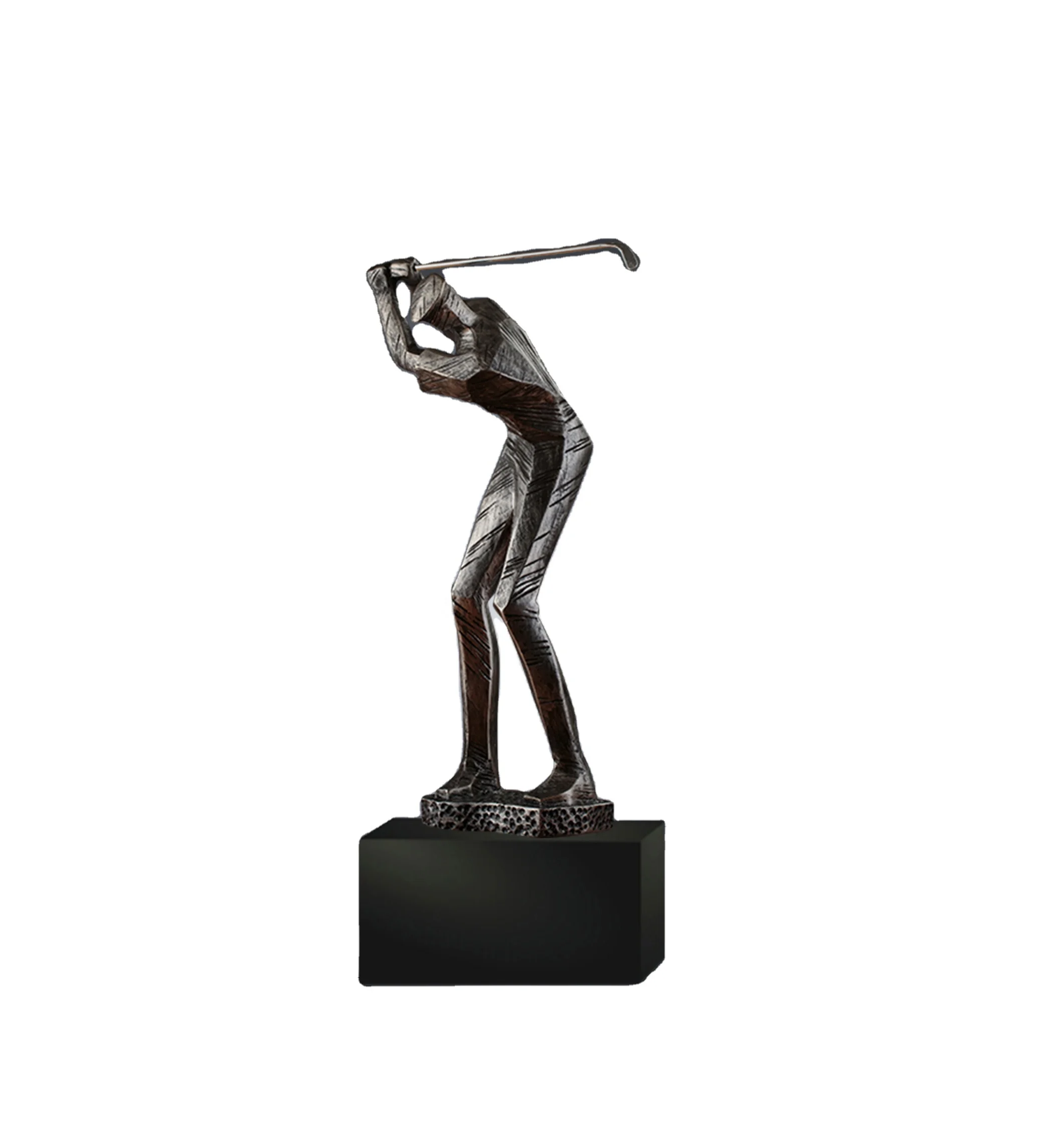 Resin sports trophies golf trophy figure polyresin sports awards