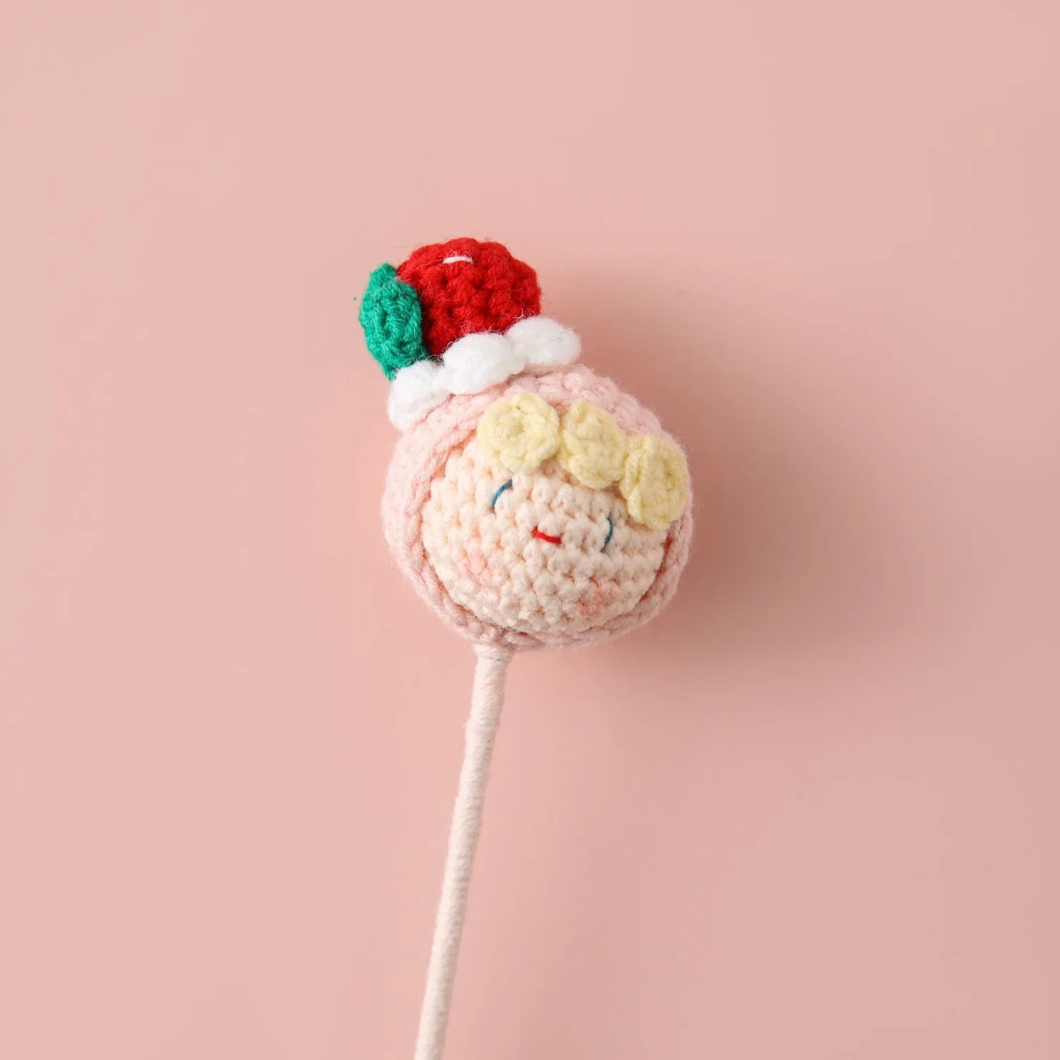 Handmade Crochet Small Meatball Flower Knitted Cartoon Flower Cute Crochet Flowers Bouquet Valentine S Day Graduation