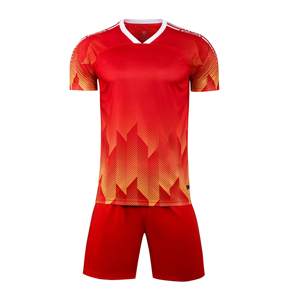 Wholesale New Design Fully Custom Soccer Jersey Plain Polyester Pattern Football Uniform with Embroidery Soccer Wear