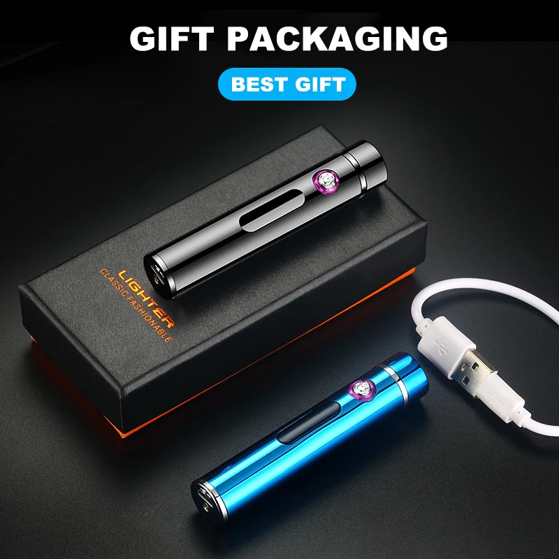 JL113  USB Electric Windproof Cigarette Arc Touch Lighter Wholesale High Quality Smoking Tobacco Accessories Custom Logo