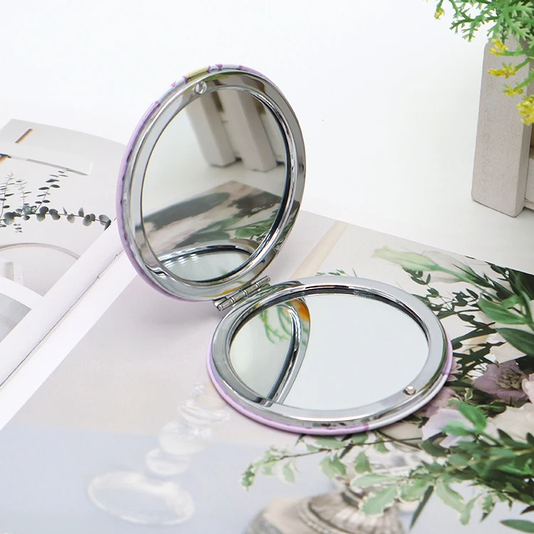 low moq framed pocket vanity cosmetic makeup mirror bling pink mini makeup vanity mirror for girl