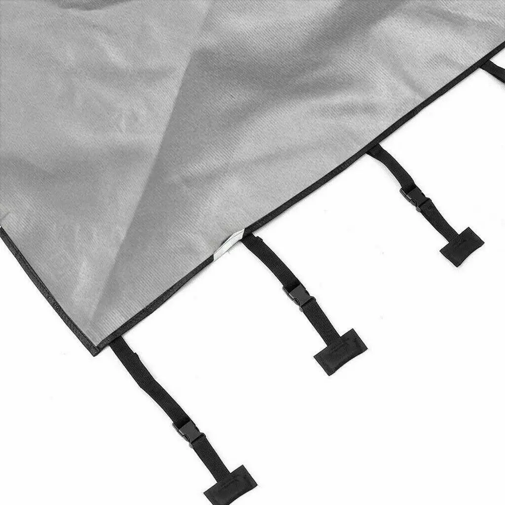 Universal Caravan Cover Protector Grey+Black Front Towing Shield Guard LED Light