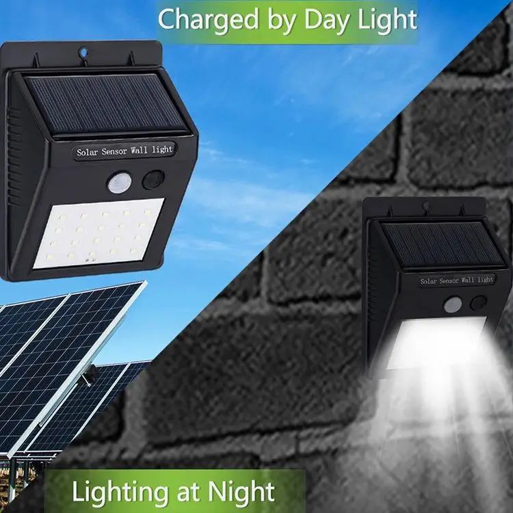 New Design 30 LED Outdoor Solar Power Security Waterproof IP65 PIR Motion Sensor Home Garden Led Solar Wall Lights