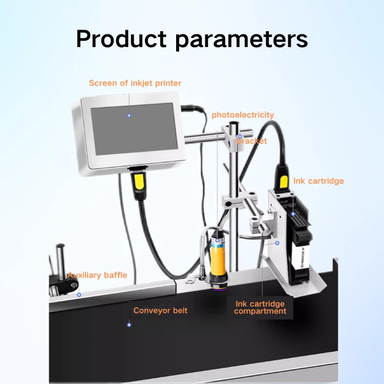 online inkjet expiry date inkjet coding logo printing machine for plastic 12.7/25.4mm online printer