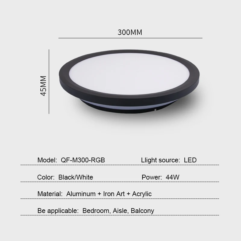 Pop Smart Fancy Home Bedroom Kitchen Panel Lamps Square Round Dimmable Led Ceiling Lights