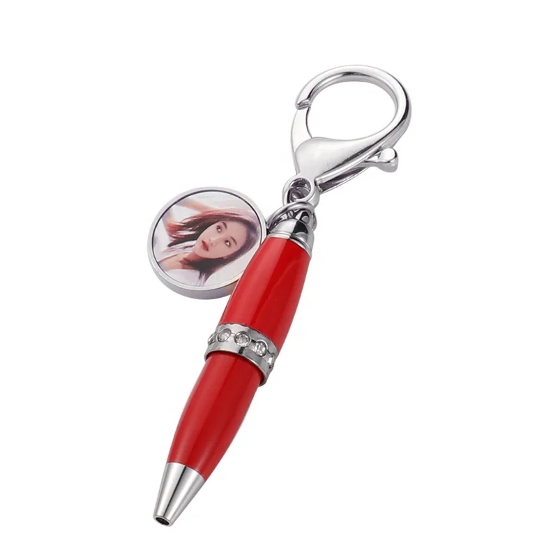 Factory wholesale Blank Personarity Promotional Sublimation Ballpoint Pen with Custom Buckle Hook