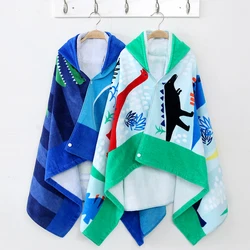 Hot sale kids hooded beach towel poncho for promotion gifts