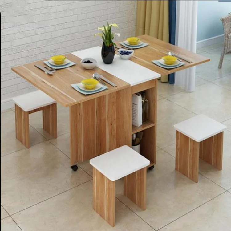 Chinese brand manufacturing morden wooden rectangle space saving royal luxury long outdoor folding dinning table set